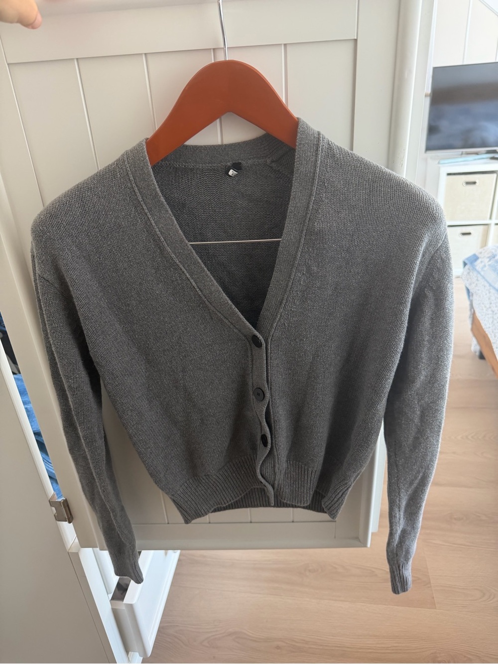 Theory V-Neck Button Front cotton cashmere Cardigan